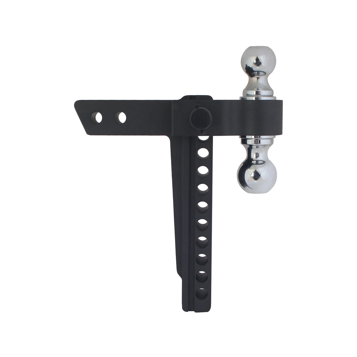 Trailer Valet Blackout Series 10K Adjustable Drop Hitch: 0-10" Drop, Reversible 2" & 2-5/16" Ball, High-Grade Aluminum with Signature Wrinkle Black Powder Coating (700-Hour Corrosion Resistance)