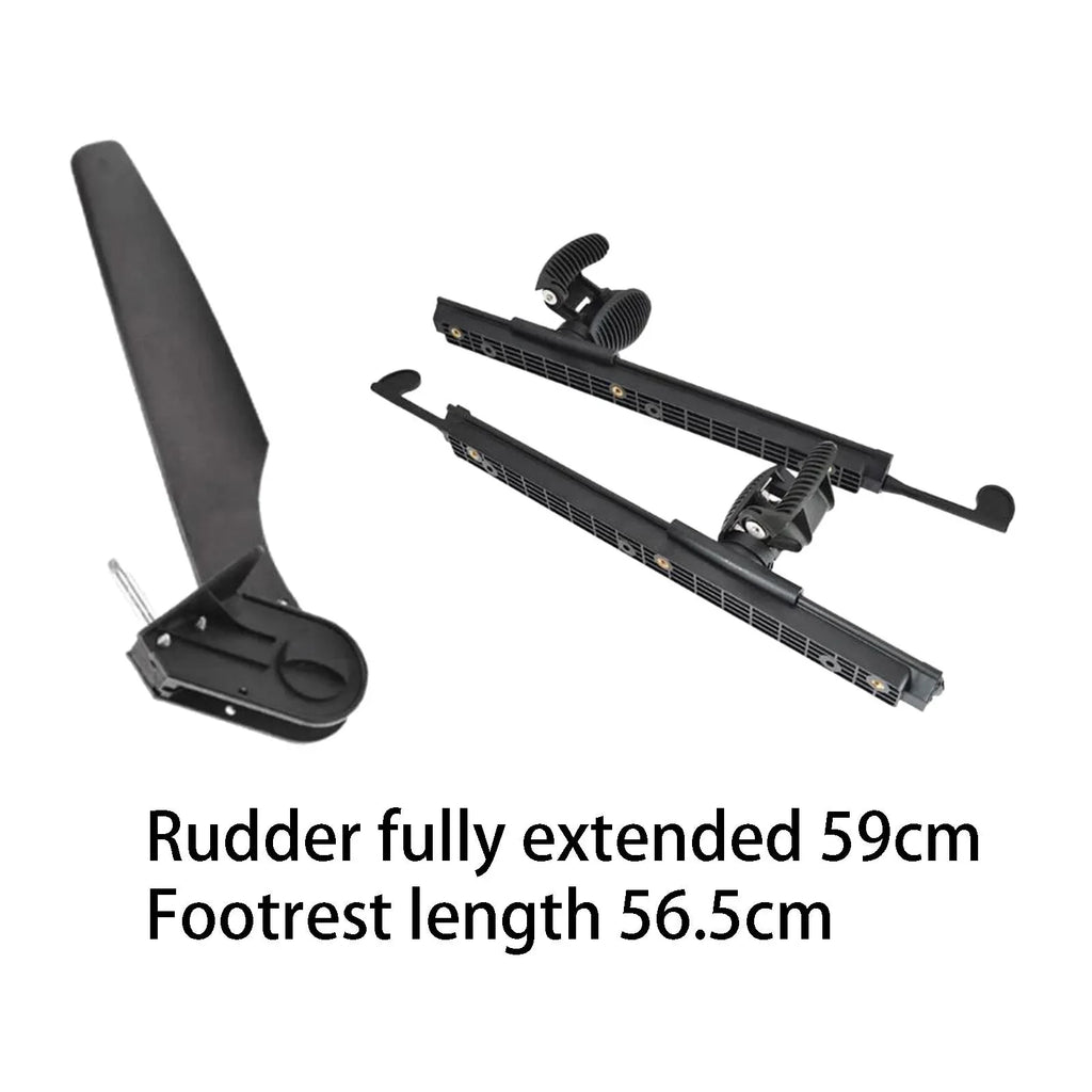 AMLESO Kayak Rudder Kayak Foot Pegs Boat Tail Fluid Rudder with Foot Brace Pedals for Fishing Boat Canoeing Marine Accessories