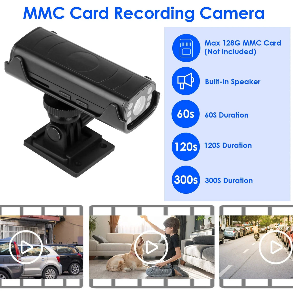 Wireless Backup Camera iMounTEK RVs Trailer Camera with Adhesive Base Built-in Battery Fluid Night Vision Rear Camera for Trucks Camper Car