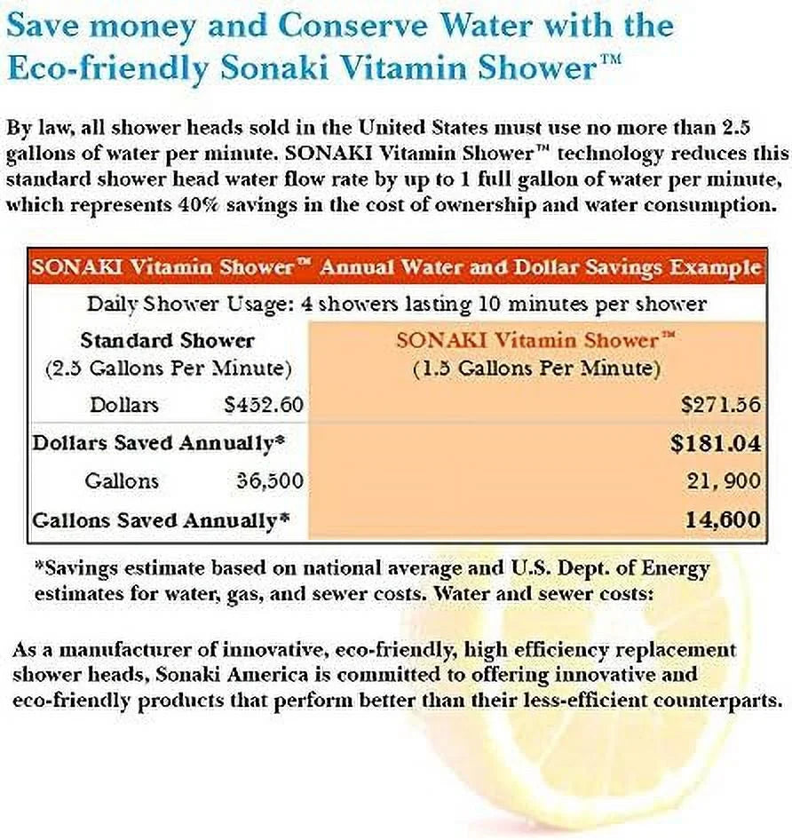 shower head with Liquid filter by - 2 shower filters included - removes up to 99.9% of chlorine and chloramines - low flow high pressure