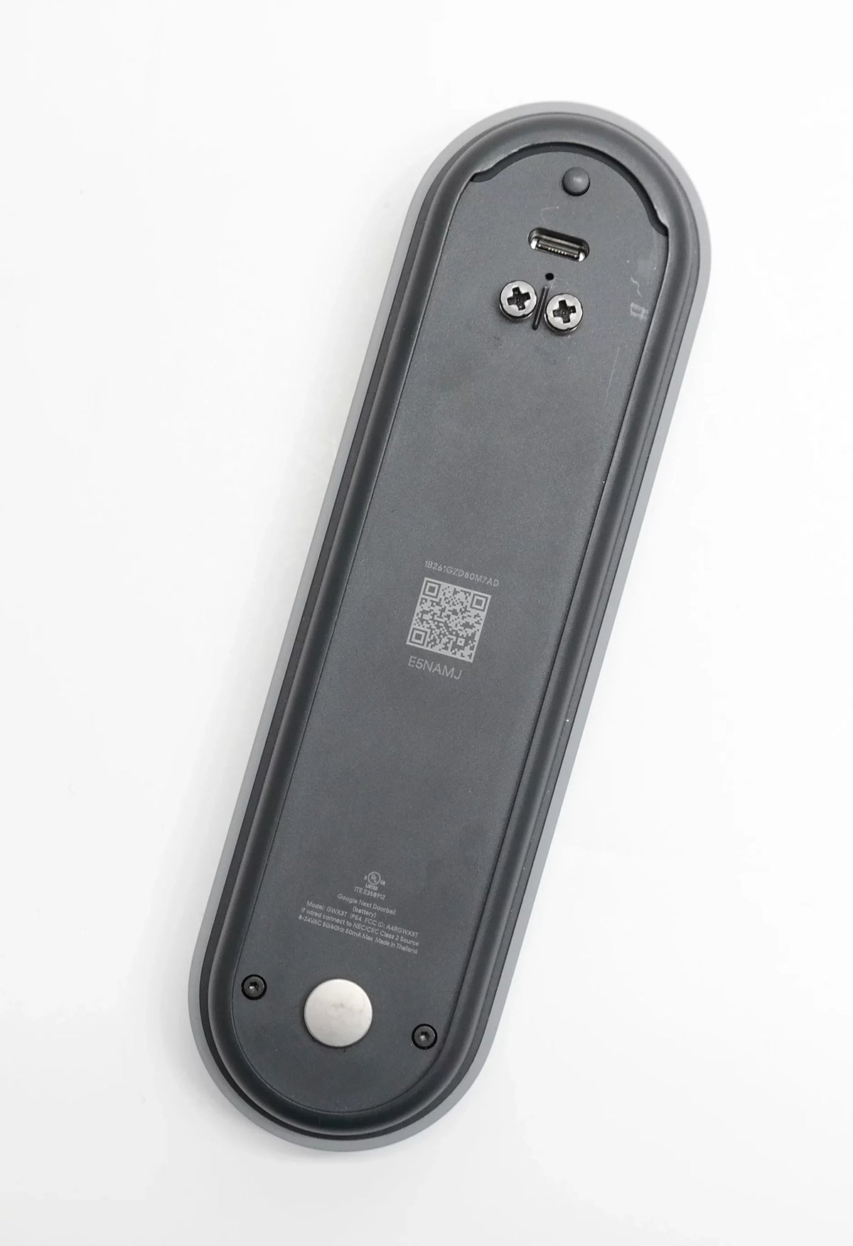 Refurbished Google Nest GWX3T GA02076-US WiFi Smart Video Doorbell (Battery) - Gray (doorbell only) accessories not included