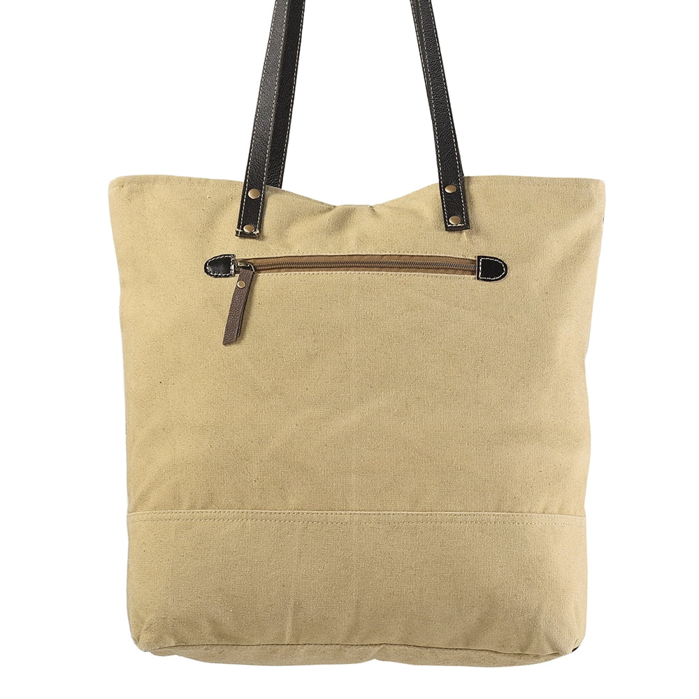 KB OHLAY KB238 TOTE Upcycled Wool Upcycled Canvas Hair-on Genuine Leather women bag western handbag purse