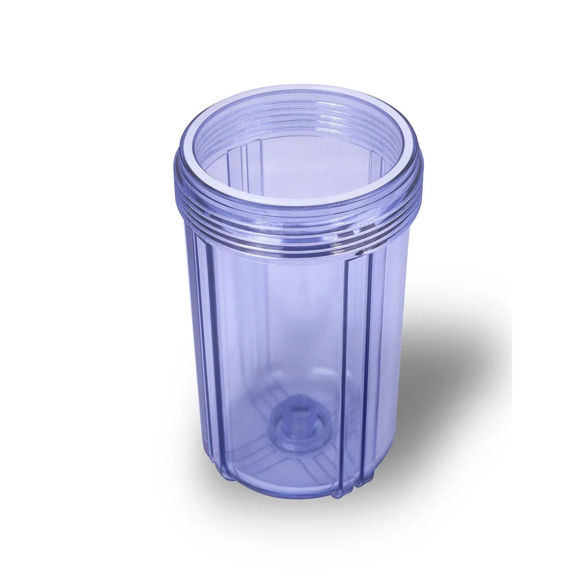 10" Transparent Big Blue Housing for Whole House Liquid Filtration System, 1 Brass Port & Mounting Hardware (3 pack)