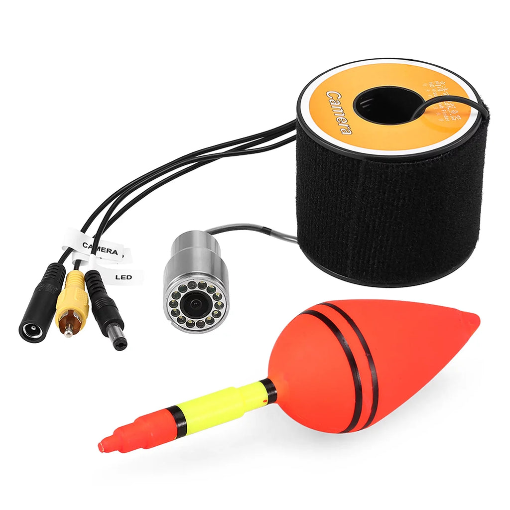 Lixada Fluid Fishing Camera 1200TVL with 12 LEDs Night Vision Liquid Fish Shape for Boat Ice Fishing 15m 30m 50m Cable Accessories