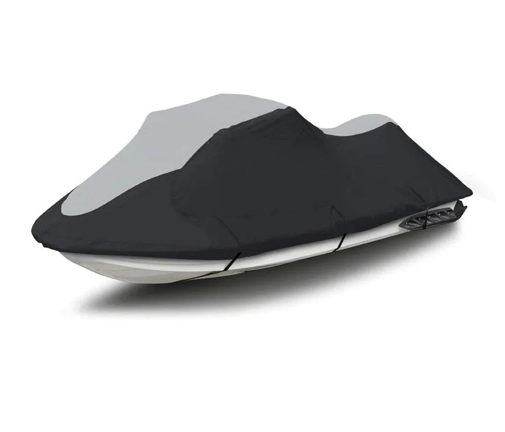 SUPER HEAVY-DUTY TOP OF THE LINE JETSKI Cover Compatible for YAMAHA Wave Venture 700 / 760 1995-1998 Jet Ski PWC Trailerable Cover Black/Grey
