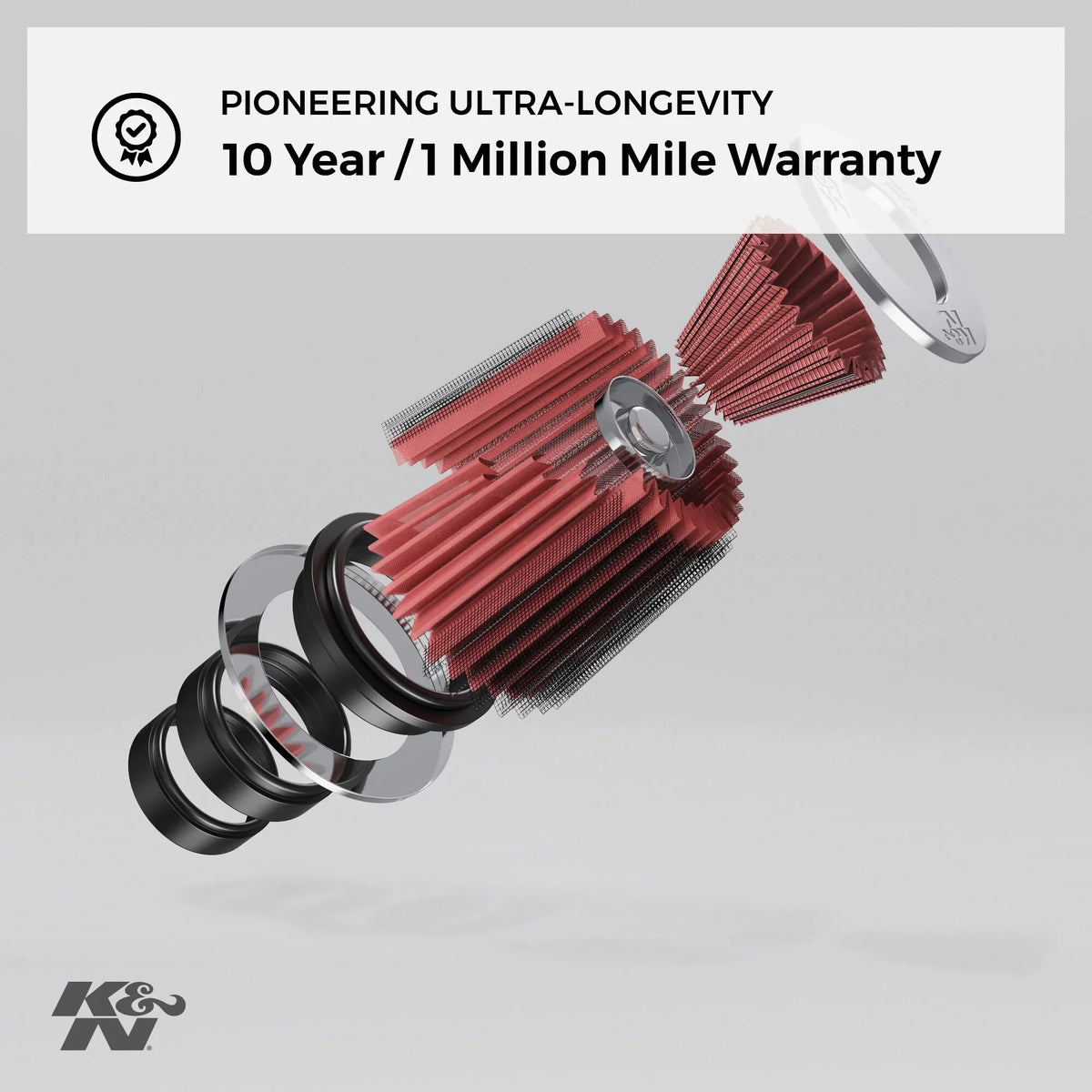 K&N Universal Clamp-On Air Filter: High Functionality Premium, Washable, Replacement Engine Filter: Flange Diameter: 2.75 In, Filter Height: 7 In, Flange Length: 1 In, Shape: Round, RU-1480