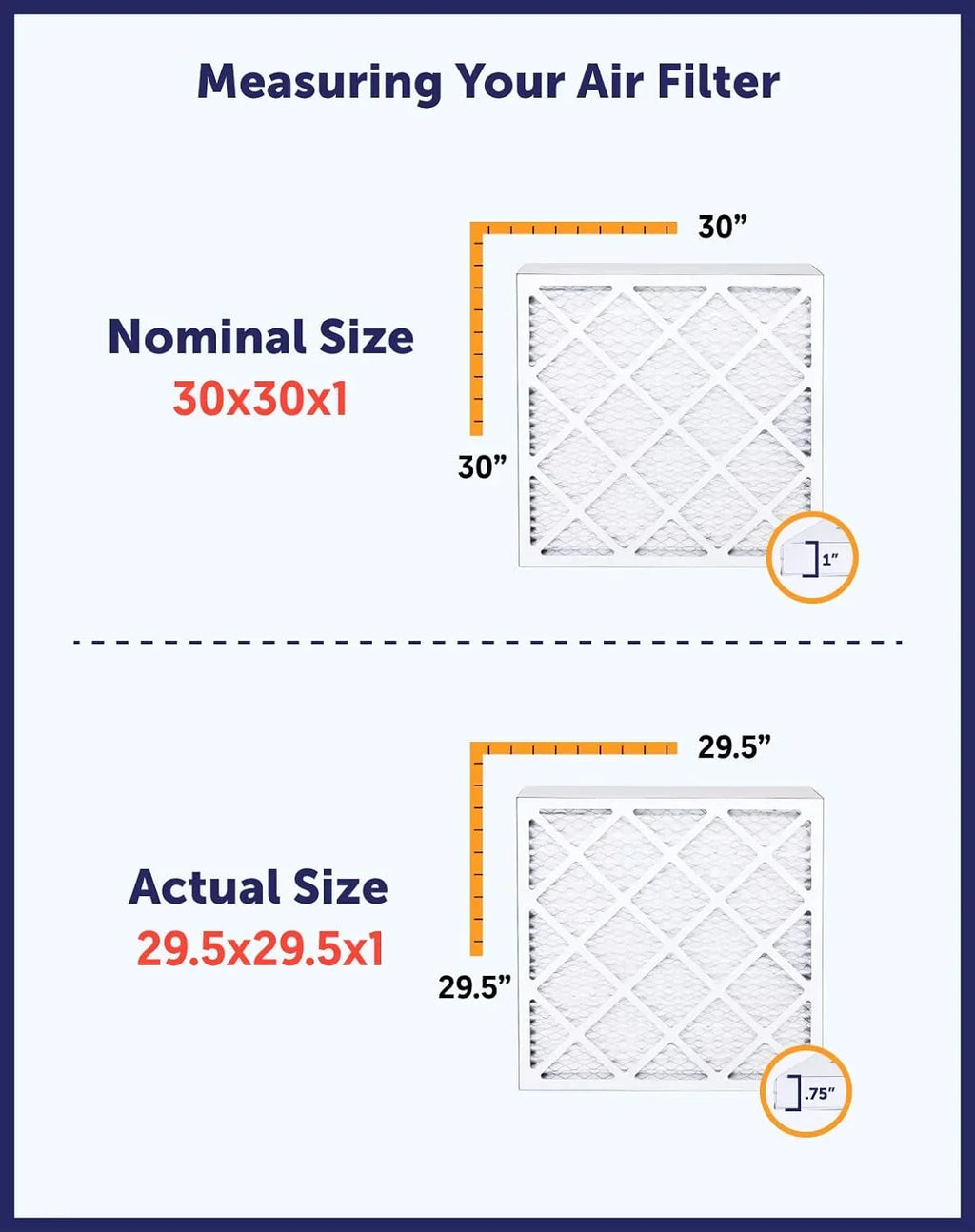 Filter King 19.5x38.5x1 Air Filter | 4-PACK | MERV 8 HVAC Pleated A/C Furnace Filters | MADE IN USA | Actual Size: 19.5 x 38.5 x .75"