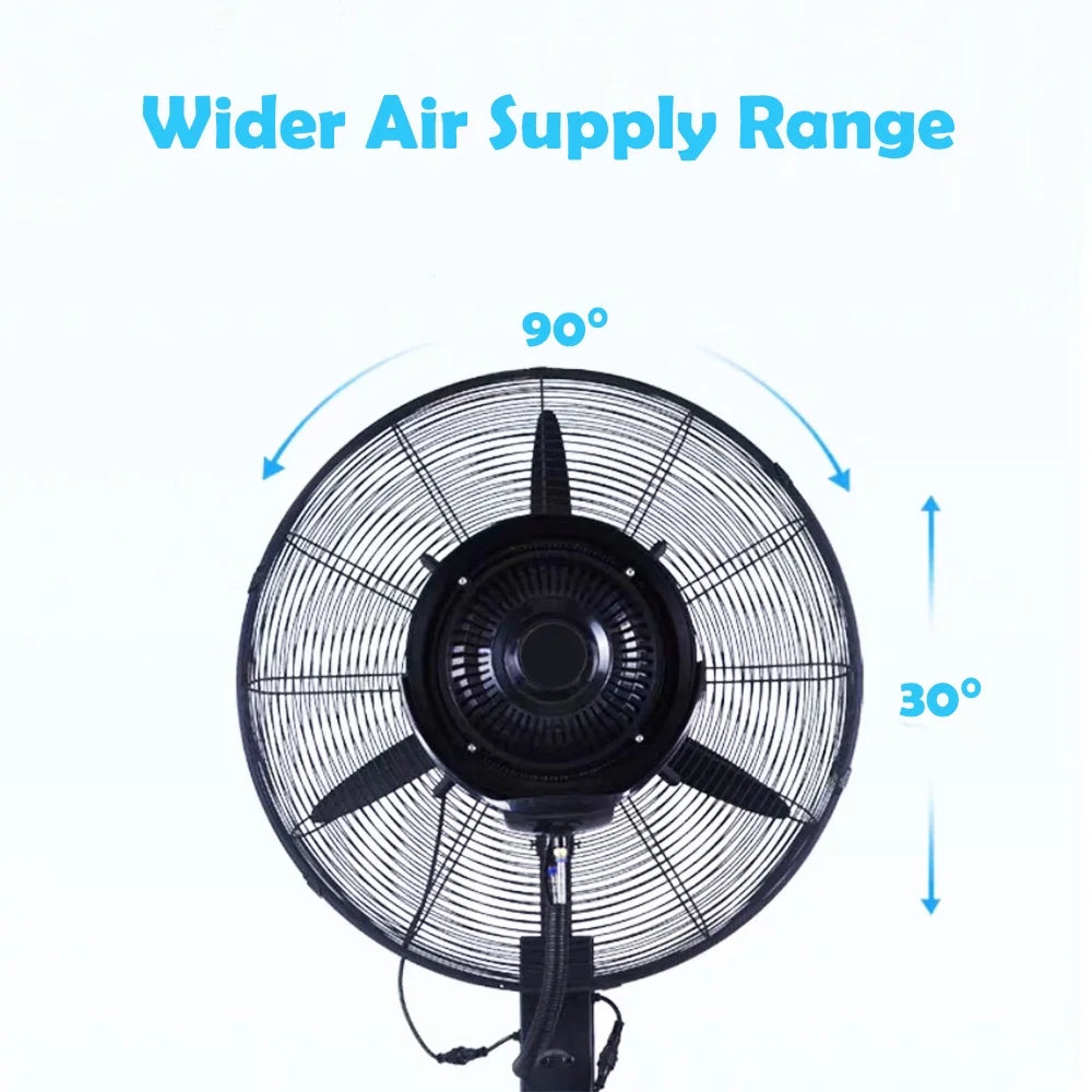 INTSUPERMAI Electric Industrial Mist Fan Humidifier Cooling Spray Fan with 42L Fluid Tank