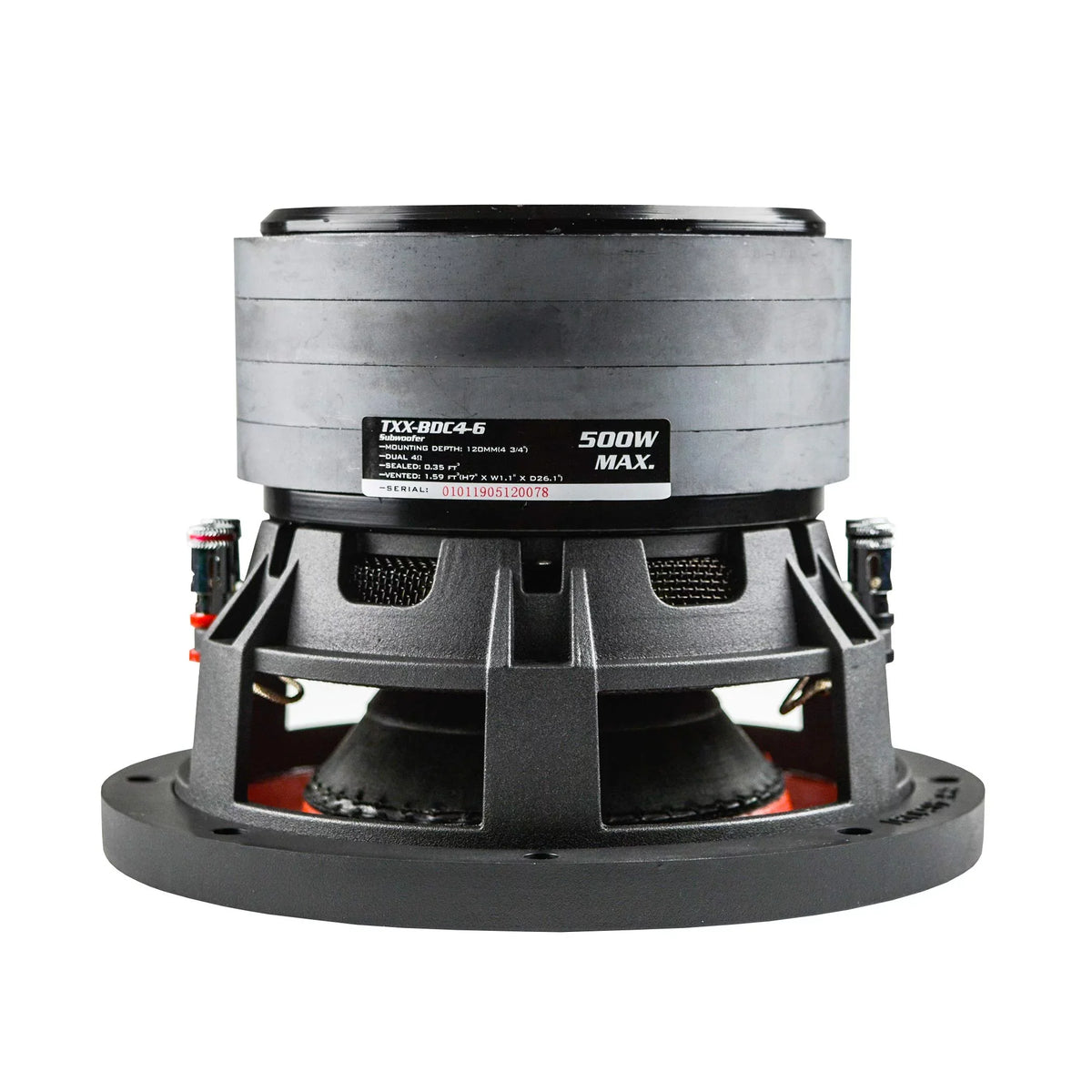 Tube TXXBDC46 Quad Stack 6.5 Inch 500 Watt Car Audio System Subwoofer