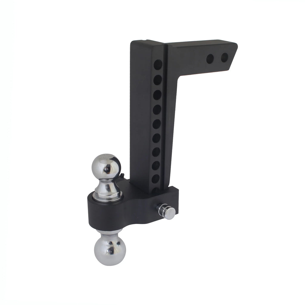 Trailer Valet Blackout Series 10K Adjustable Drop Hitch: 0-10" Drop, Reversible 2" & 2-5/16" Ball, High-Grade Aluminum with Signature Wrinkle Black Powder Coating (700-Hour Corrosion Resistance)