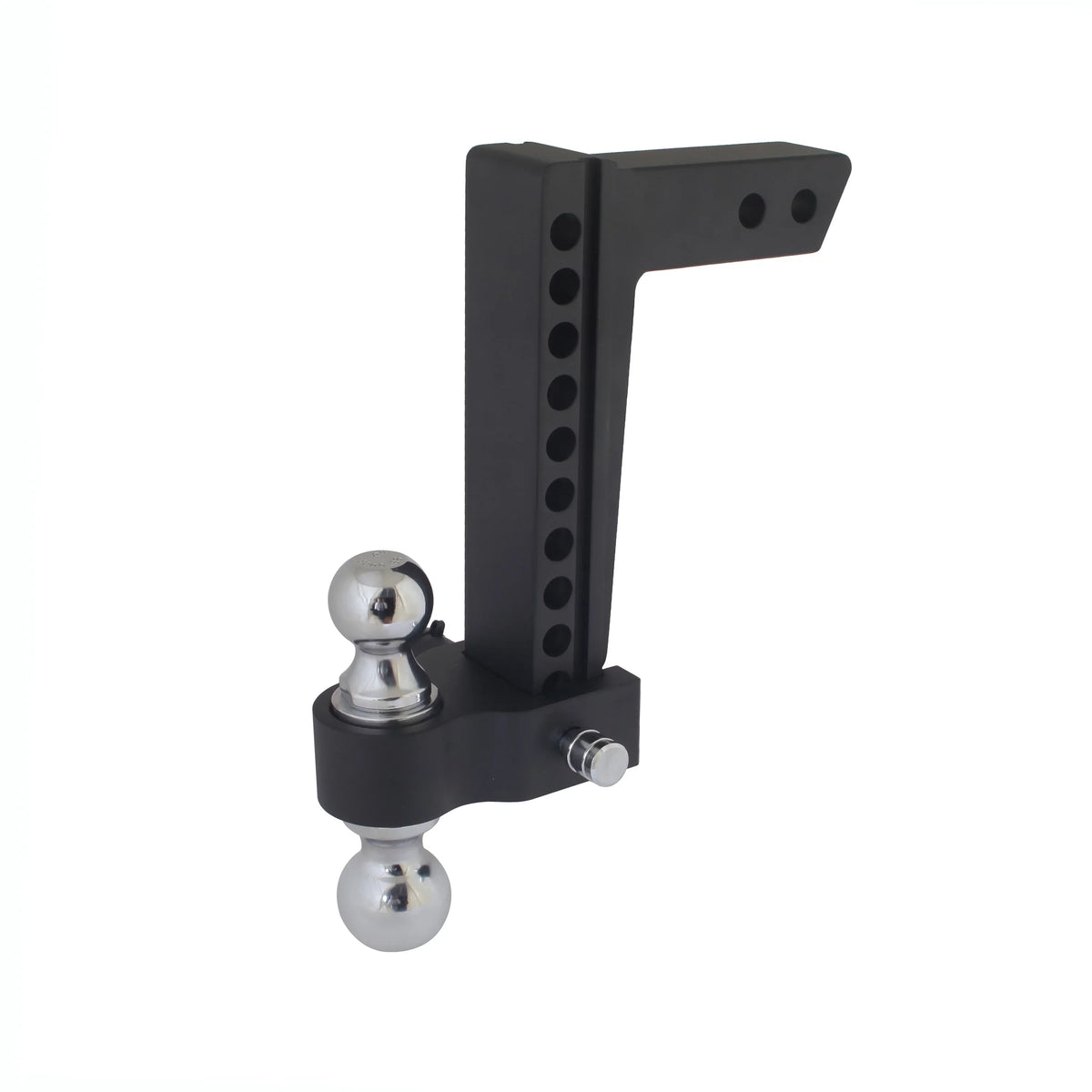 Trailer Valet Blackout Series 10K Adjustable Drop Hitch: 0-10" Drop, Reversible 2" & 2-5/16" Ball, High-Grade Aluminum with Signature Wrinkle Black Powder Coating (700-Hour Corrosion Resistance)