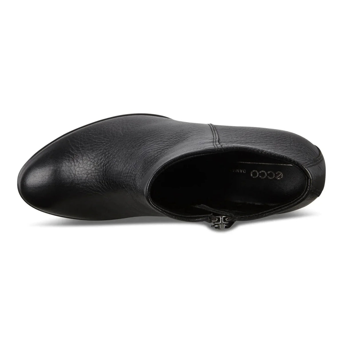 Ecco Women's Black Leather Western Fluid Resistant Ankle Booties