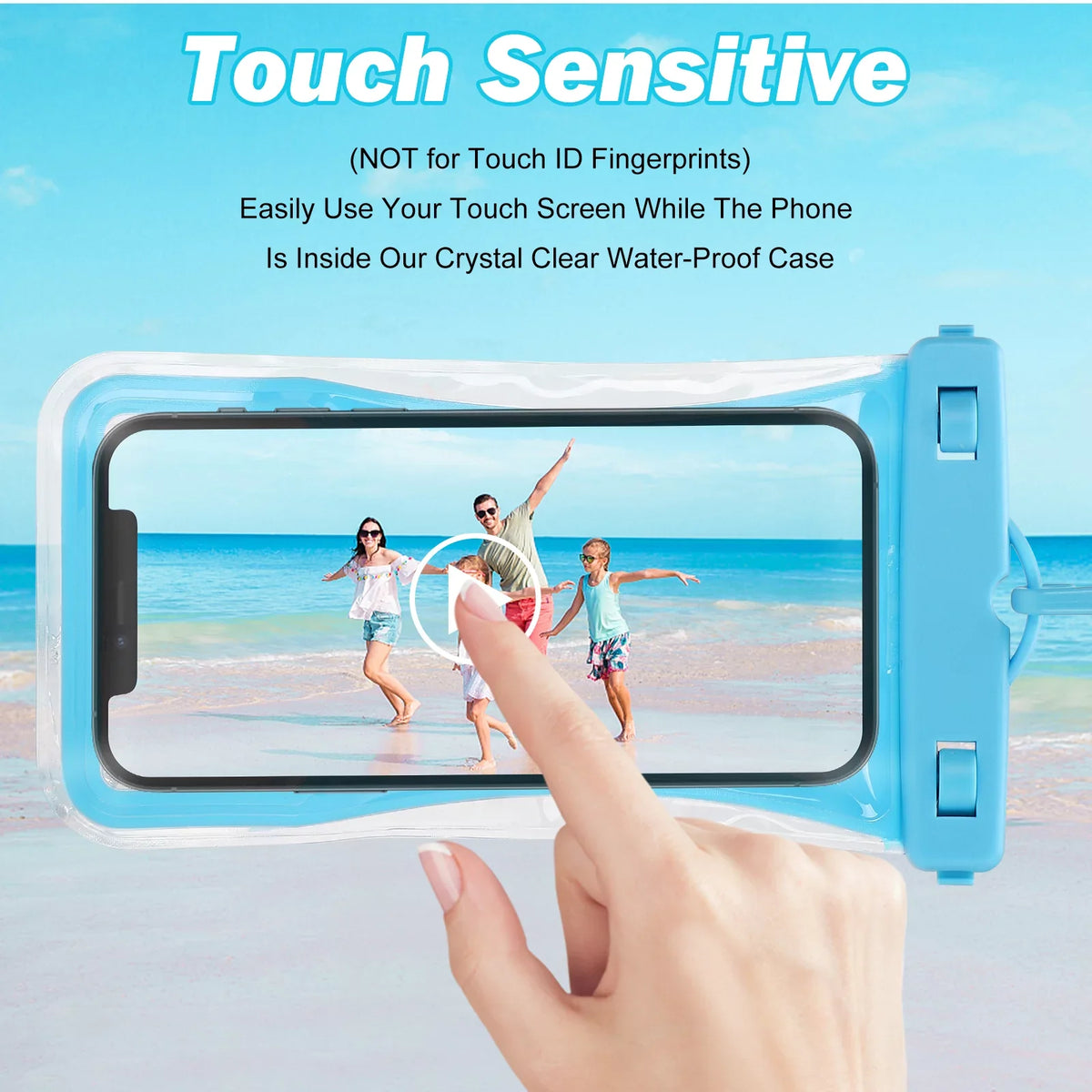 Urbanx Universal Liquid Phone Pouch Cellphone Dry Bag Case Designed For Sonim XP8 Perfect Fit for All Other Smartphones Up To 7" - 3 Cases - Mixed Colors