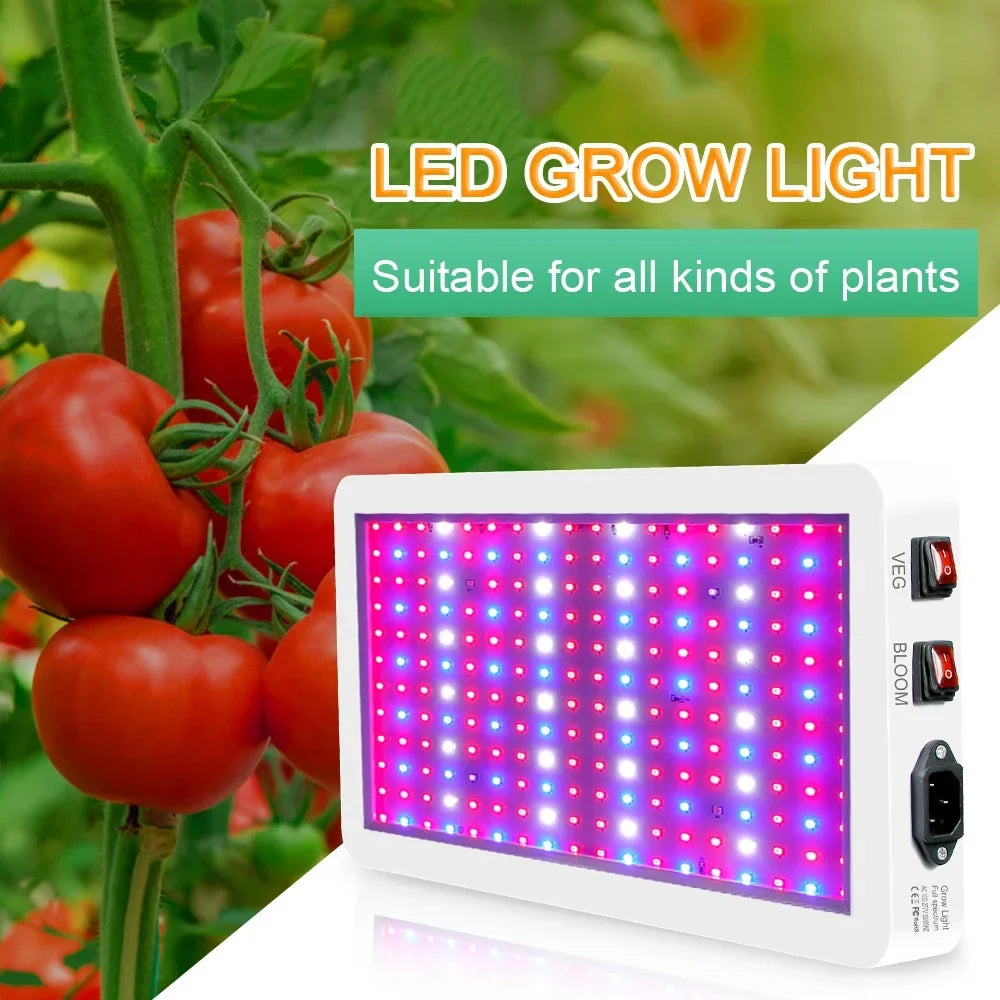 Htovila 2000W LED Grow Light for Indoor Plants 312 LEDs Full Spectrum Veg and Bloom Dual Switch IP65 Liquid Hanging Plant Growing Lamps for Seedlings Flowers Greenhouse