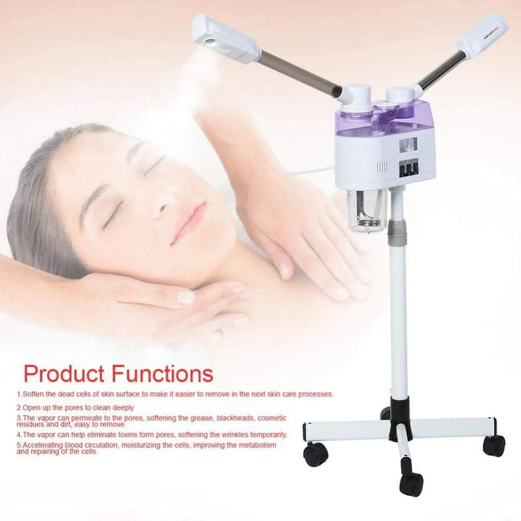 2 in 1 Hot and Cold Spray Machine Facial Steamer Home Spa Ozone Steaming Ion Sparyer Skin Care Beauty Device 110/220V EU/US Plug
