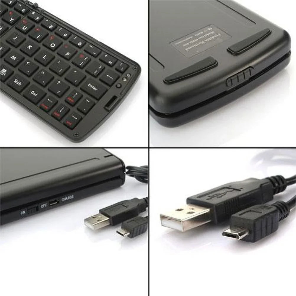 Slim Compact Folding Wireless Keyboard for Verizon Motorola Moto Z Force Droid - Verizon Motorola Moto Z Droid - Verizon Motorola Droid Turbo 2 - T-Mobile Galaxy S7 Edge