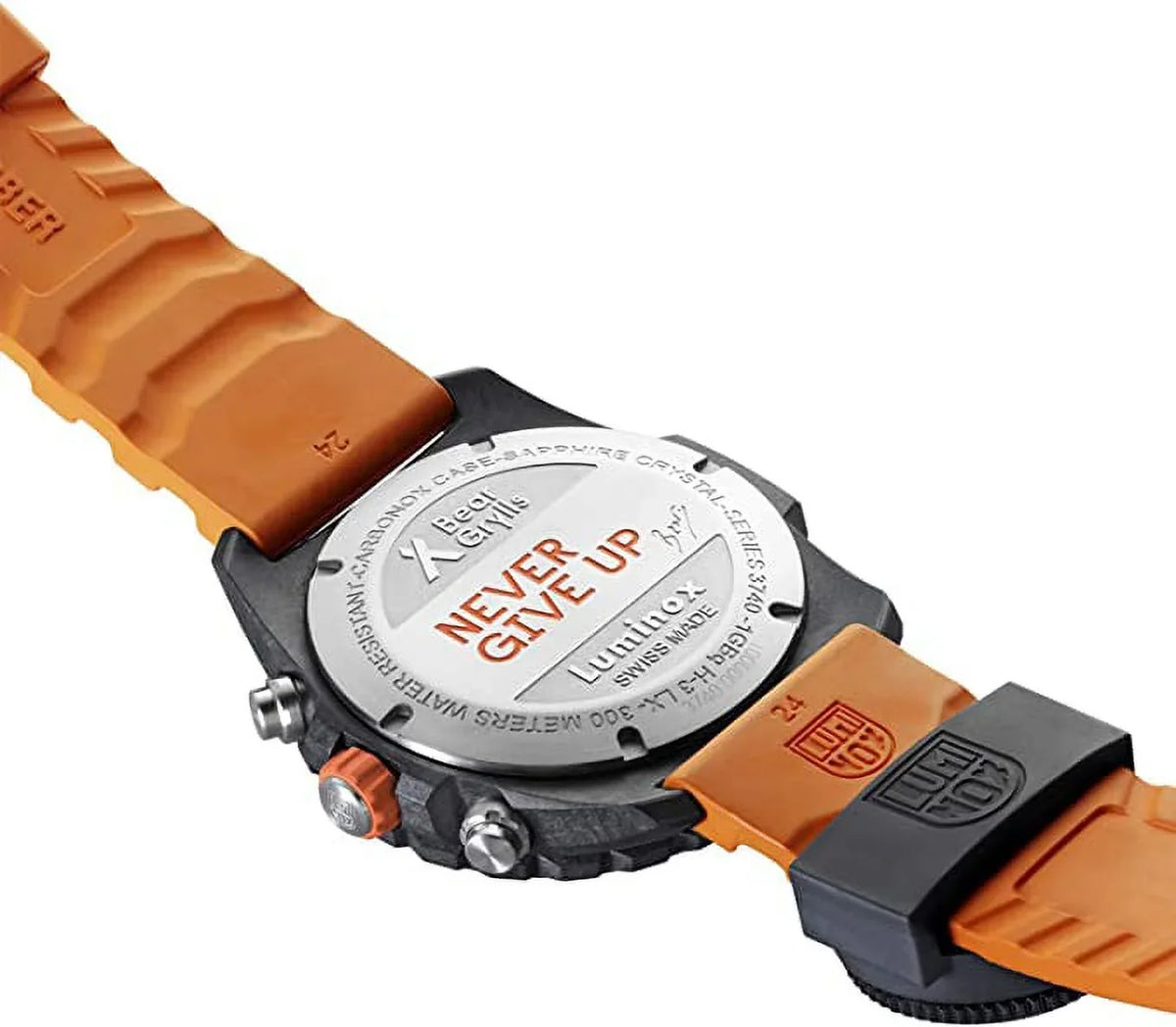 Luminox Bear Grylls Mens Watch Survival Master Series - 3749: 45mm Black/Orange Stainless Steel Swiss Made 300 M Liquid Resistance