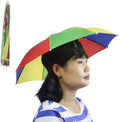 NEW-Vi Umbrella Hat Adult and Kids Folding Cap for Beach Fishing Golf Party Headwear Liquid 2Pcs)