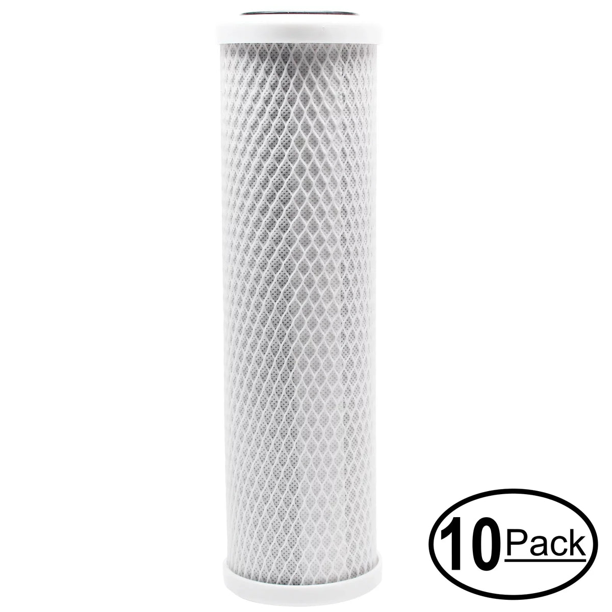 10-Pack Replacement for H2O Distributors UCF-02-38-USA Activated Carbon Block Filter - Universal 10 inch Filter for H2O Distributors Dual Stage Under Sink System - Denali Pure Brand