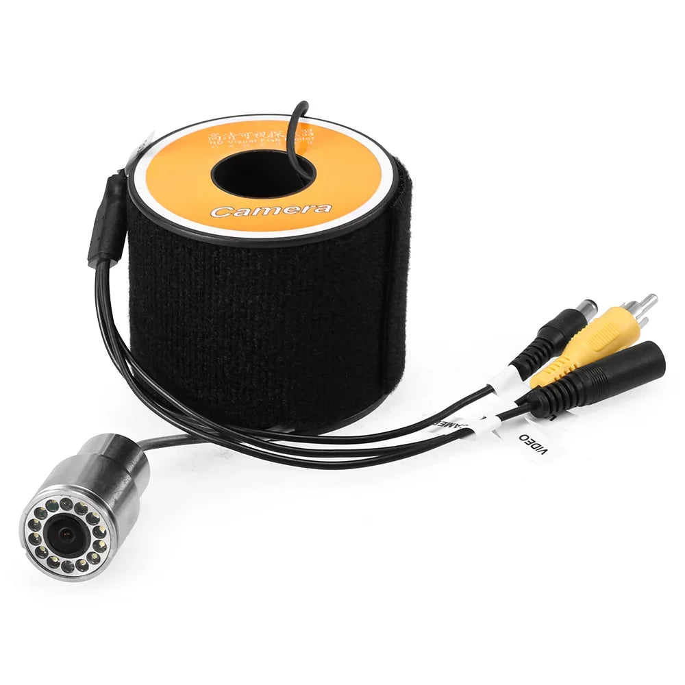 Lixada Fluid Fishing Camera 1200TVL with 12 LEDs Night Vision Liquid Fish Shape for Boat Ice Fishing 15m 30m 50m Cable Accessories