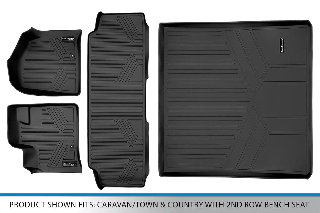 Smartliner 1st 2nd & Cargo Behind 2nd Floor Mat for Grand Caravan/Town & Country