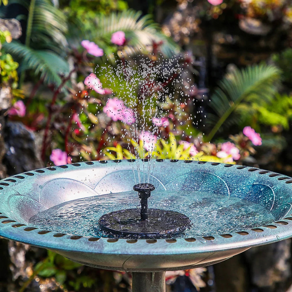 Nebublu Fountain,7 Spray Patterns Solar Pump 3w Fluid Pump With Battery Pond Pool Bath 7 Patterns Liquid Pump And Solar Powered 3w Solar Powered Pool Fish Bath 7 Spray Led