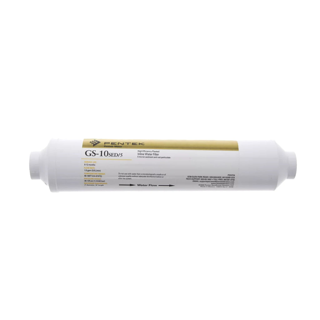Pentek Inline 5 Micron Sediment Fluid Filter 1/4 Quick Connect - 255579-43