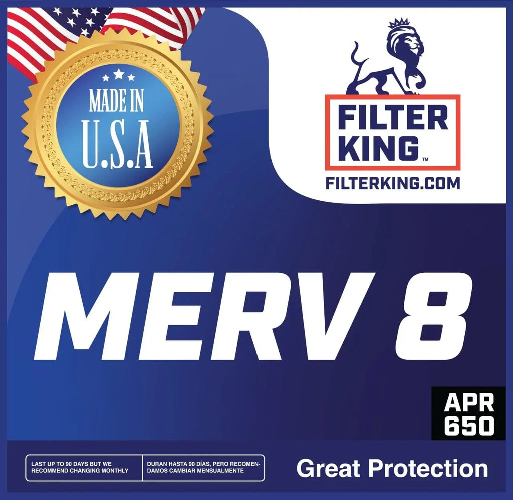 Filter King 10x48x1 Air Filter | 4-PACK | MERV 8 HVAC Pleated A/C Furnace Filters | MADE IN USA | Actual Size: 10 x 48 x .75"