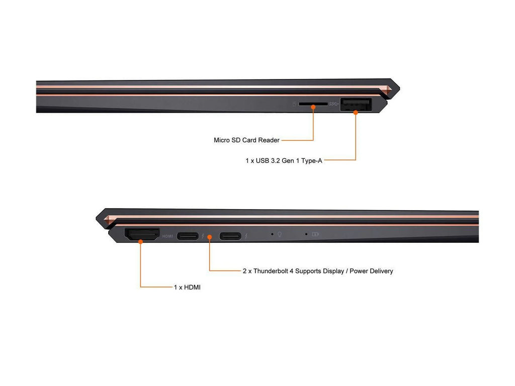 ZenBook S Ultra Slim Notebook 13.9" 3300x2200 3:2 500nits Touch Display, Evo Platform Core i7-1165G7 CPU, 16GB RAM, 1TB SSD, Thunderbolt 4, TPM, Windows 10 Pro, Jade Black, UX393EA-XB77T