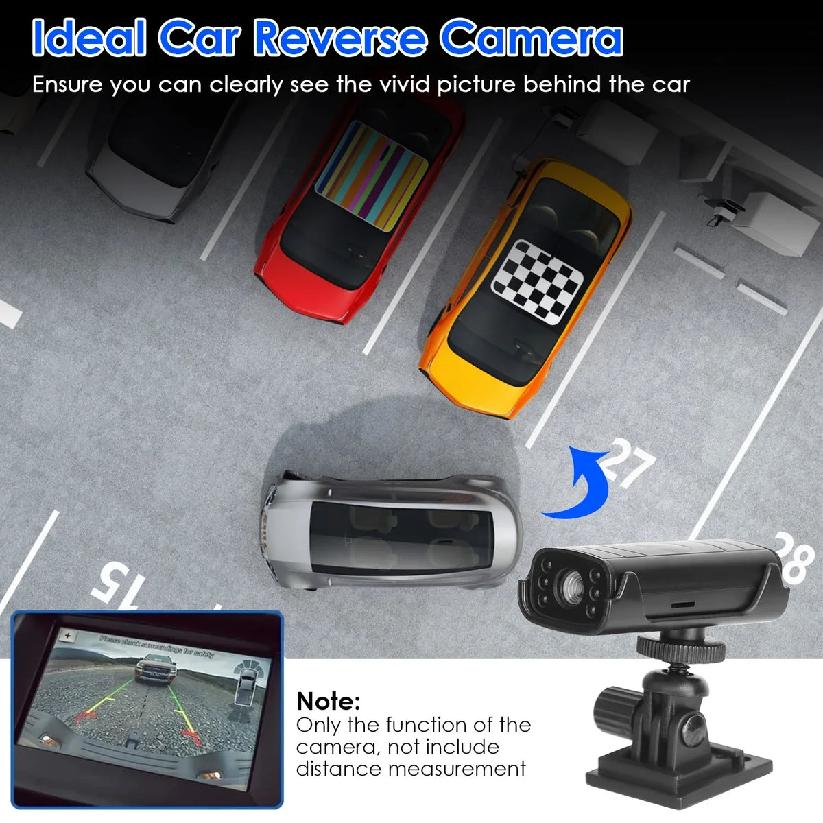 Wireless Backup Camera iMounTEK RVs Trailer Camera with Adhesive Base Built-in Battery Fluid Night Vision Rear Camera for Trucks Camper Car