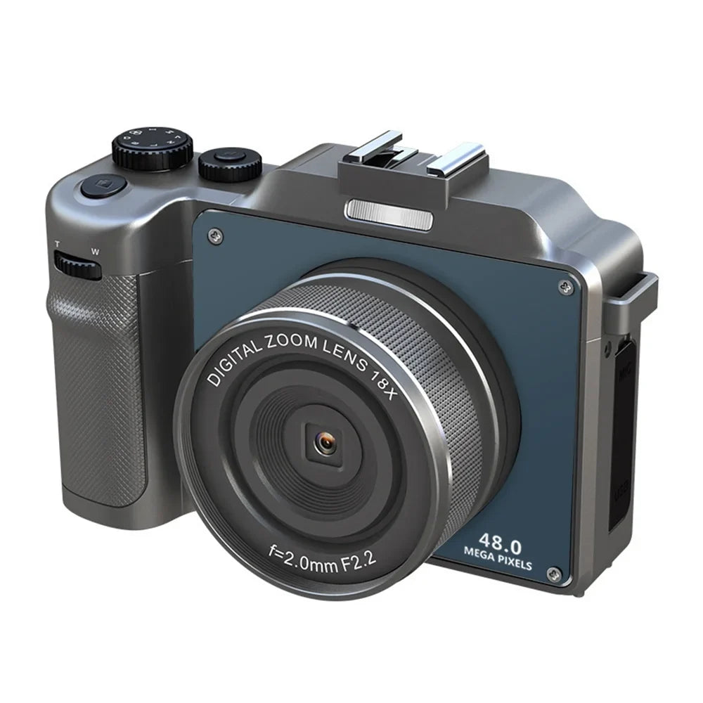 Spirastell Digital Camera,Battery Camera Mount 48MP Dual Lenses Portable Camera 4K Auto Mount 1/4in 48MP 4K Video Camera Dual Lenses 18X Dete Lanya QISUO camera 3.0-inch Festival