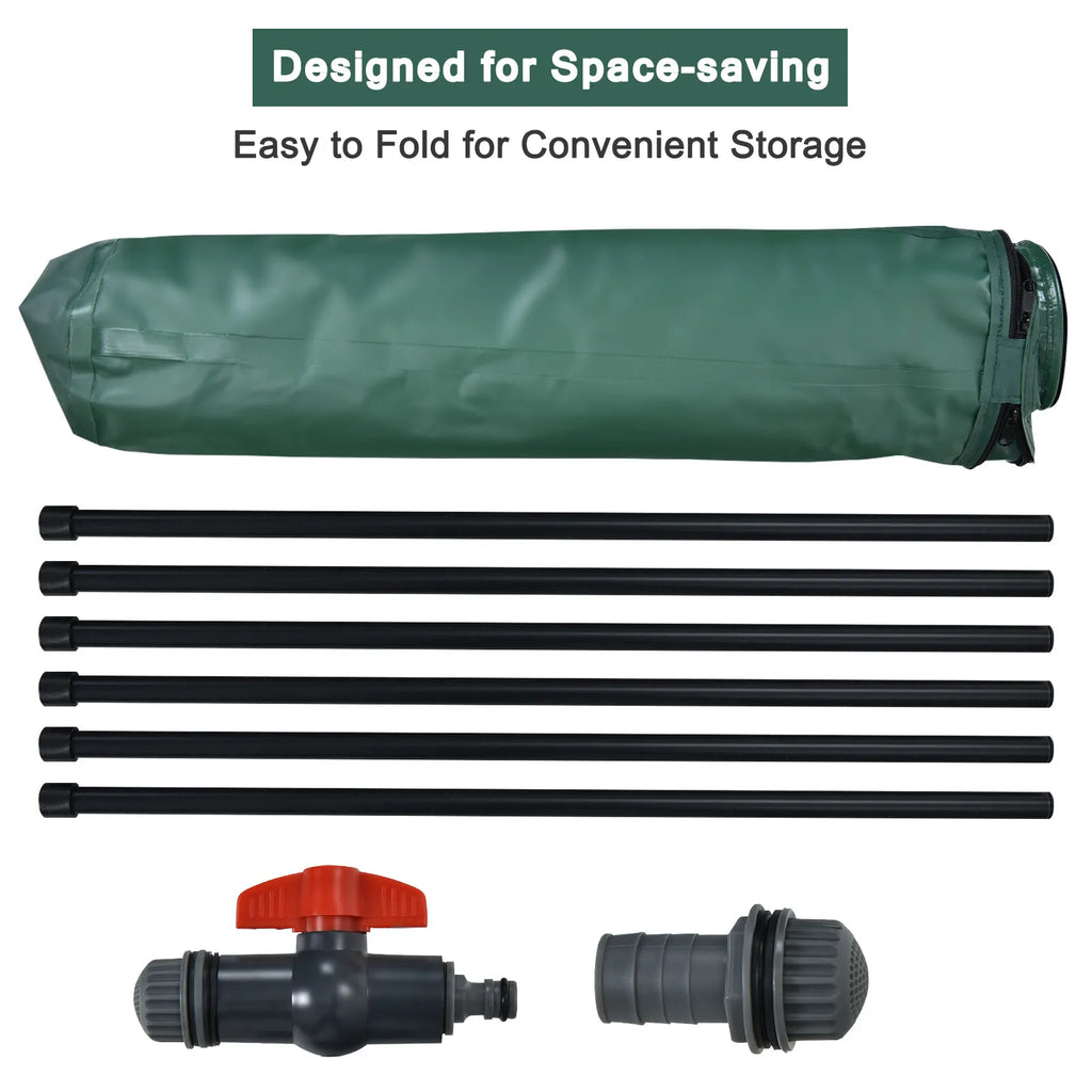 Rain Barrel Fluid Collector Collapsible Tank W/ Spigot Filter 53 Gallon