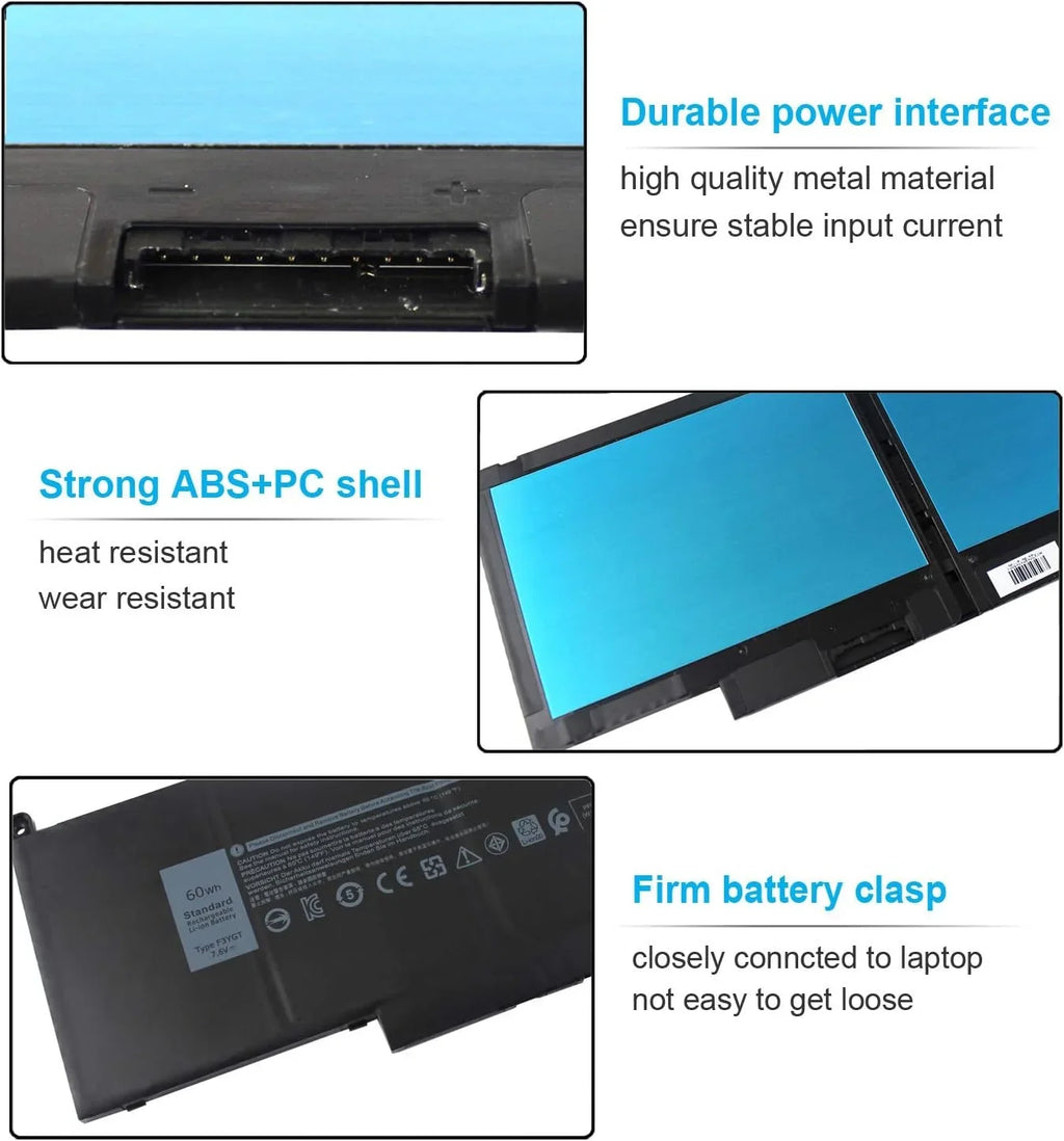 60Wh F3YGT 7480 7490 7380 7390 7280 7290 Portable computer y for Latitude 12 13 14 7000 Series DM3WC 2X39G DM6WC