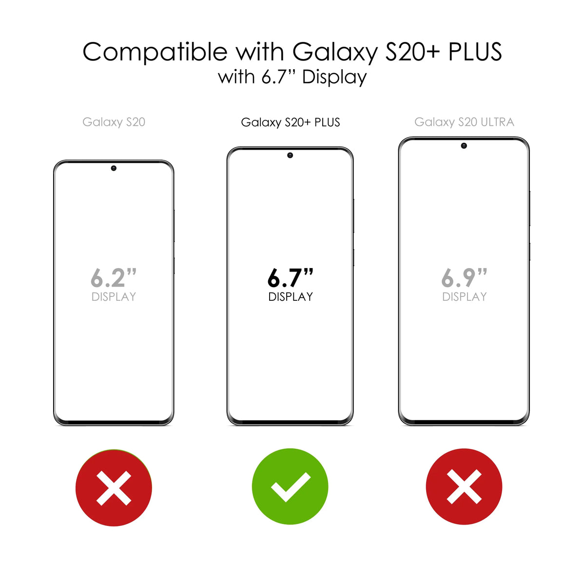 DistinctInk Clear Shockproof Hybrid Case for Galaxy S20 PLUS / 5G (6.7" Display - TPU Bumper, Acrylic Back, Tempered Glass Monitor Protector - Luke 1:37 - Faith Does Not Make Easy Makes Possible