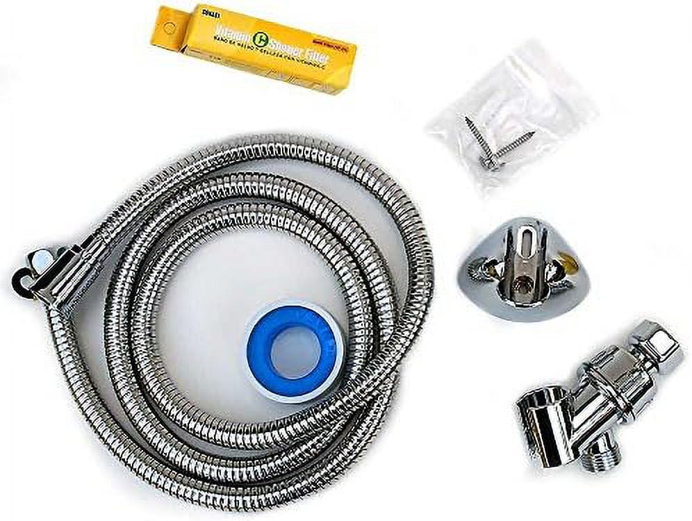 shower head with Liquid filter by - 2 shower filters included - removes up to 99.9% of chlorine and chloramines - low flow high pressure