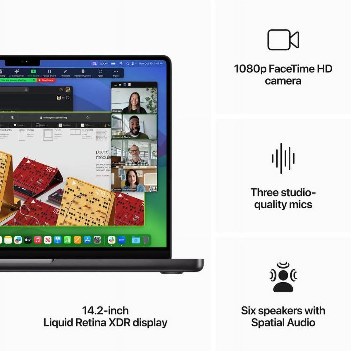(CTO) MacBook Pro 14-in - M3 Pro 11C CPU - 14C GPU, 18GB, 2TB, 70W - (Fall 23) Z1AU0029A - Space Black